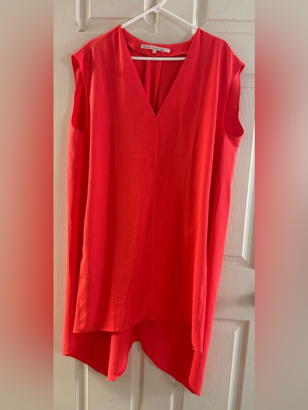 RACHEL Rachel Roy Bright Coral V-Neck Sleeveless Dress or CoverUp